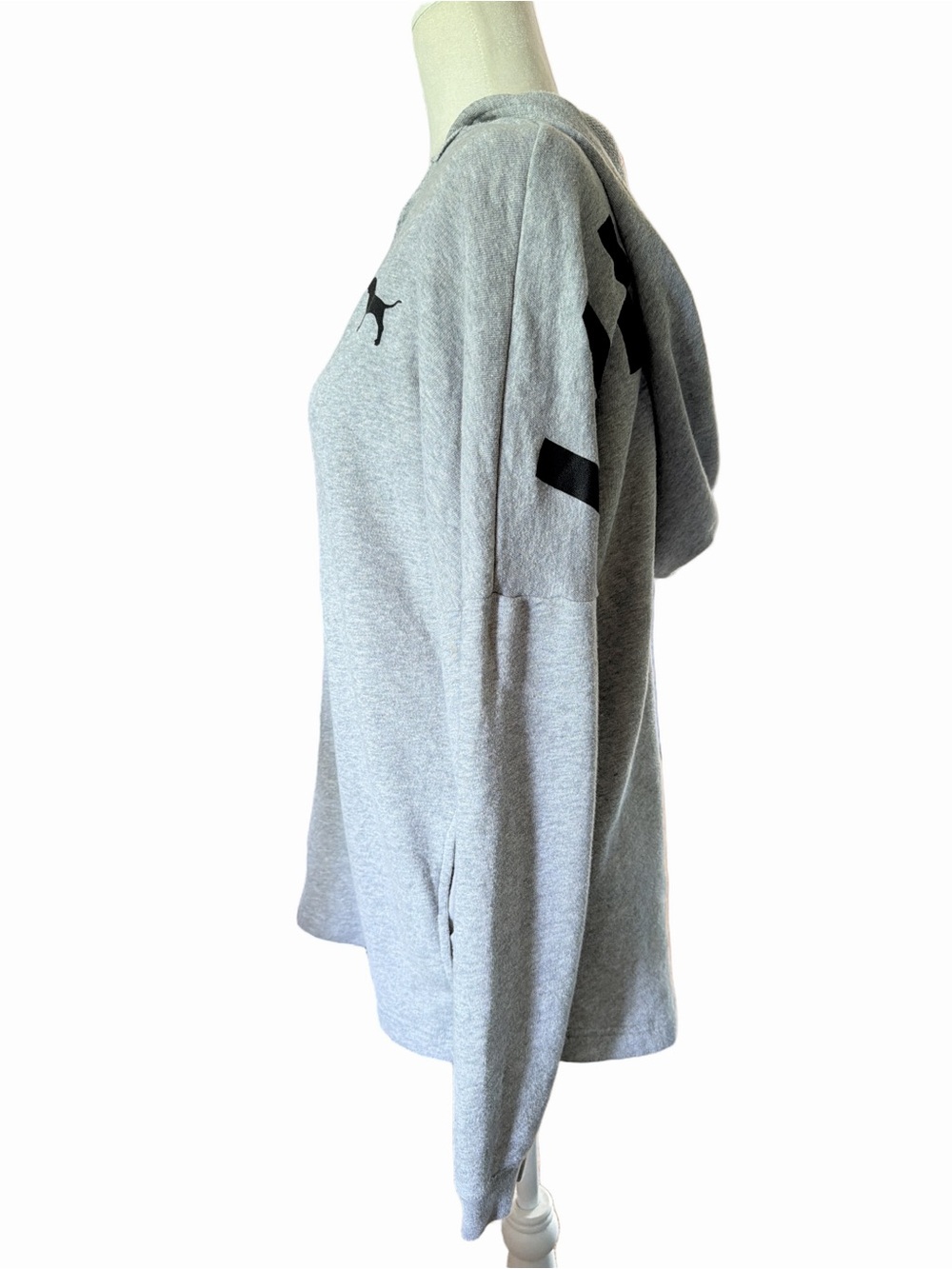 Victoria's Secret Gray Sweatshirt with Pink Logo Detail - Picture 3 of 8